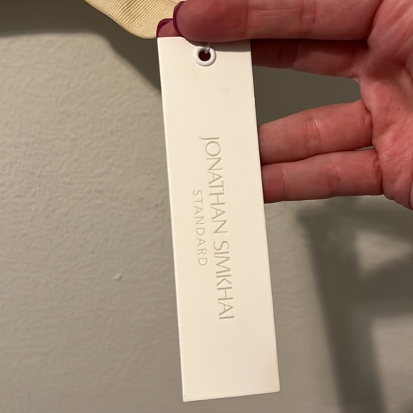 Johnathan Simkhai Jersey Triangle Bralette Champagne Large NWT - Picture 9 of 12